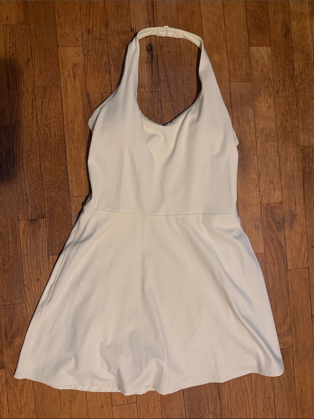 Fabletics Butter Yellow Halter Athletic Dress with built in shorts